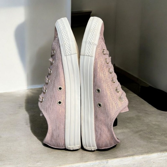 Converse “Precious Metal” Chuck Taylor Low Top in Metallic Taupe (Pink) Sz 8 - Picture 11 of 14